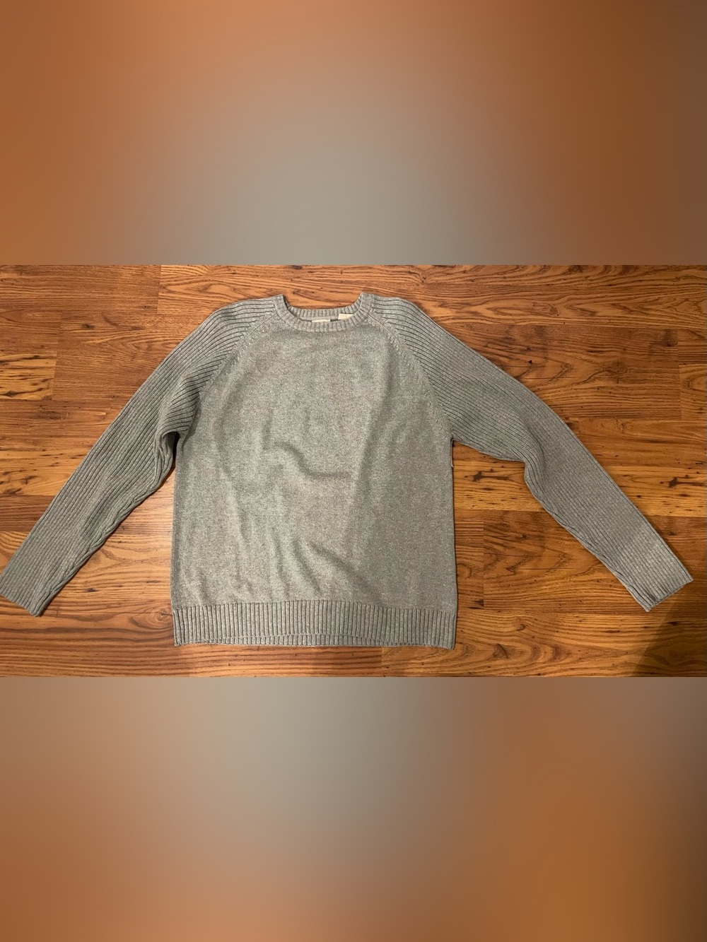 Vintage Timberland Men's Gray Heavy Bulky Knit Crewneck Sweater